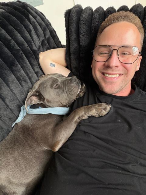 Hamlin asleep on my chest